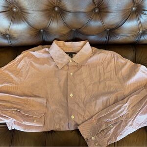 Banana Republic Men's maroon & white pattern Button-Down Shirt